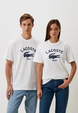 Lacoste: Белая футболка 