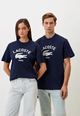 Lacoste: Синяя футболка 