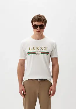 Gucci: Белая футболка 