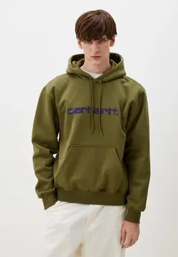 Carhartt WIP: Зелёная толстовка 