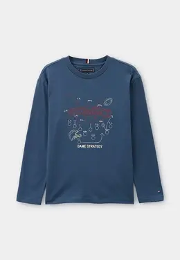 Tommy Hilfiger: Синий свитшот 