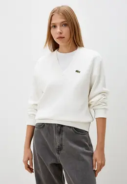 Lacoste: Белый свитер 