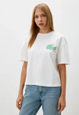 Lacoste: Белая футболка 