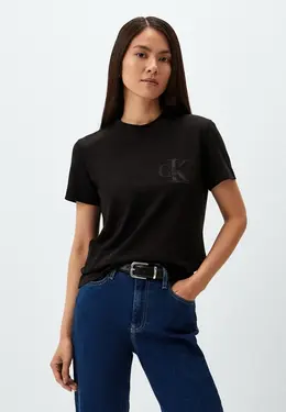 Calvin Klein Jeans: Чёрная футболка 