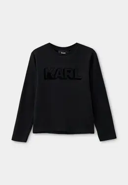 Karl Lagerfeld Kids: Чёрный свитшот 