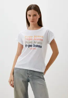 Pepe Jeans: Белая футболка 