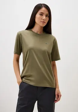 Lacoste: Футболка цвета хаки 