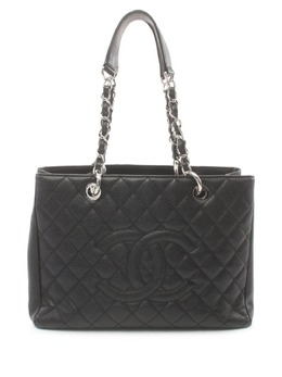 CHANEL Pre-Owned: Чёрная сумка-шоппер 