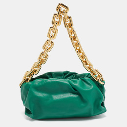 Bottega Veneta: Зелёная сумка  Chain Pouch