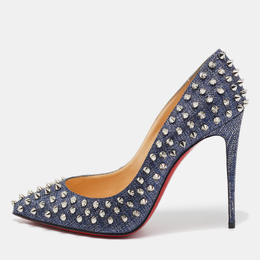 Christian Louboutin: Голубые туфли  Pigalle