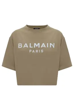 Balmain: Хлопковый топ 