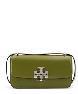 Tory Burch: Зелёная сумка через плечо  Eleanor