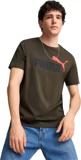 PUMA: Зелёная футболка  Ess