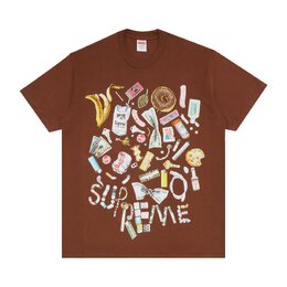 Supreme: Коричневая футболка 