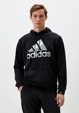 adidas: Чёрная толстовка 