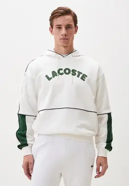 Lacoste: Белая толстовка 