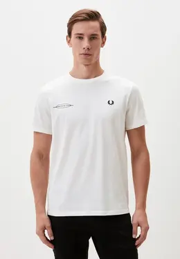 Fred Perry: Белая футболка 