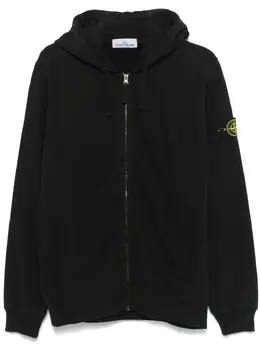 Stone Island: Чёрная толстовка  Compass