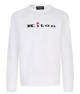 KITON: Белая толстовка 