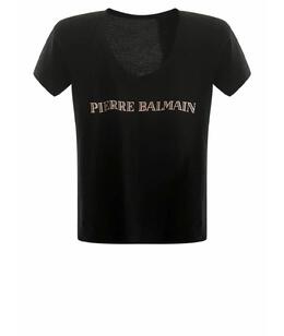 BALMAIN: Чёрная футболка 