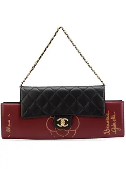 CHANEL Pre-Owned: Бордовый клатч 