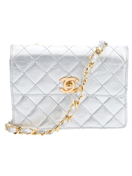 CHANEL Pre-Owned: Серебристая сумка 