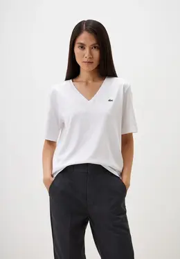 Lacoste: Белая футболка 