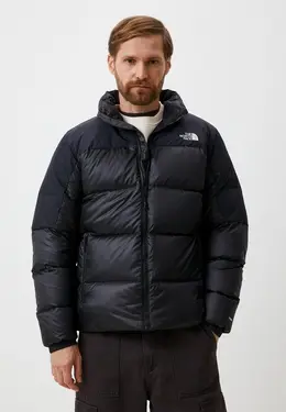 The North Face: Чёрный пуховик 