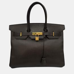 Hermes: Коричневая сумка  Birkin 35