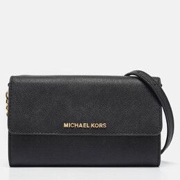 Michael Kors: Чёрная сумка через плечо  Jet Set