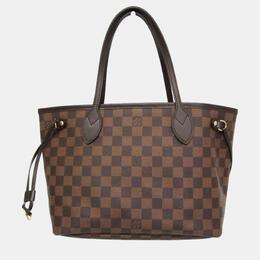 Louis Vuitton: Коричневая сумка-шоппер  Neverfull