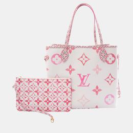 Louis Vuitton: Белая сумка-шоппер  Neverfull MM