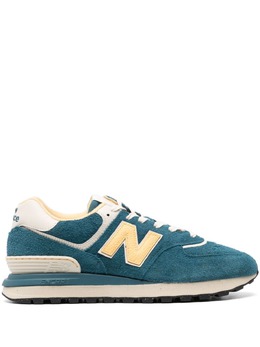 New Balance: Голубые кроссовки  574