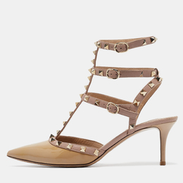 Valentino: Бежевые туфли  Rockstud