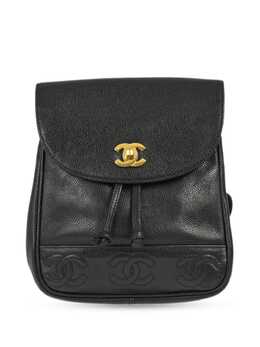 CHANEL Pre-Owned: Чёрный рюкзак 