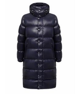 MONCLER: Тёмный пуховик 