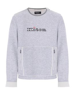 KITON: Серая толстовка 