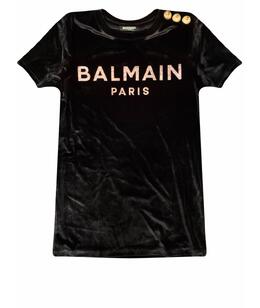 BALMAIN: Футболка с надписями 