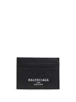 Balenciaga: Чёрный картхолдер 