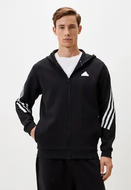 adidas: Чёрная толстовка 