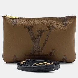 Louis Vuitton: Коричневая сумка  Pochette