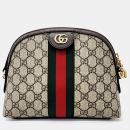 Gucci: Бежевая сумка через плечо  Ophidia