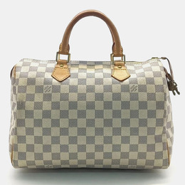 Louis Vuitton: Белая сумка  Speedy 30