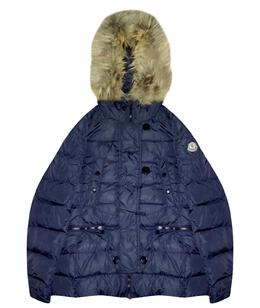 MONCLER: Синий пуховик 