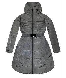 MONCLER: Серый пуховик 