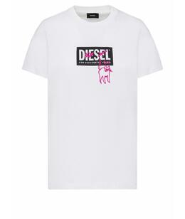 DIESEL: Белая футболка 