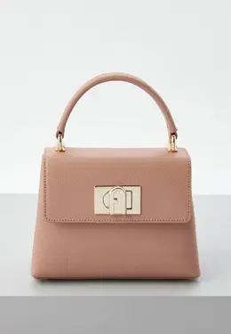 Furla: Бежевая сумка 