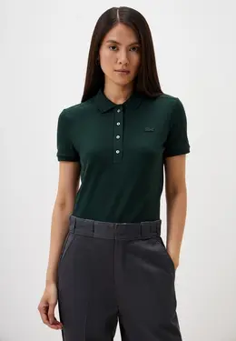 Lacoste: Зелёное поло 