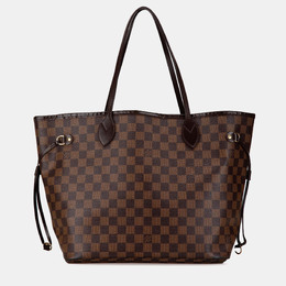 Louis Vuitton: Коричневая сумка-шоппер  Neverfull MM