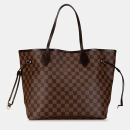 Louis Vuitton: Коричневая сумка-шоппер  Neverfull MM